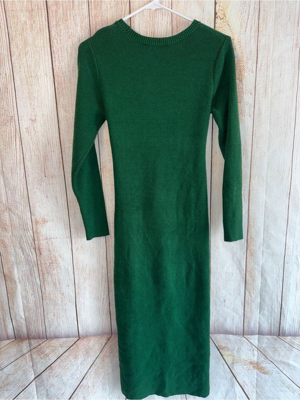 Eloquii Emerald Green Knit Tie-Front Sweater Midi Dress- Sz 14/16 - Picture 6 of 8